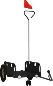 vidaXL Przyczepka rowerowa, czarna, tkanina Oxford i żelazo 2