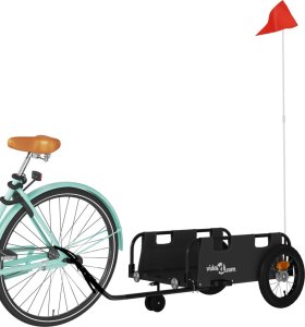 vidaXL Przyczepka rowerowa, czarna, tkanina Oxford i żelazo 3