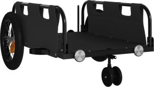 vidaXL Przyczepka rowerowa, czarna, tkanina Oxford i żelazo 4