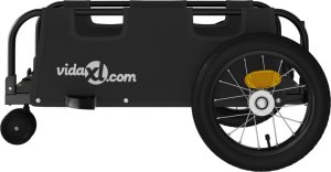 vidaXL Przyczepka rowerowa, czarna, tkanina Oxford i żelazo 6