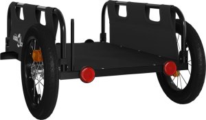 vidaXL Przyczepka rowerowa, czarna, tkanina Oxford i żelazo 7