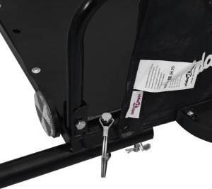 vidaXL Przyczepka rowerowa, czarna, tkanina Oxford i żelazo 9