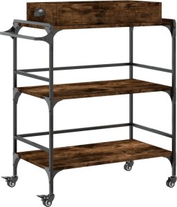 vidaXL Wózek kuchenny, przydymiony dąb, 81,5x41x92,5 cm 2