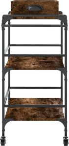 vidaXL Wózek kuchenny, przydymiony dąb, 81,5x41x92,5 cm 8