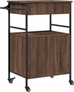 vidaXL Wózek kuchenny, brązowy dąb, 56x43x89,5 cm 11