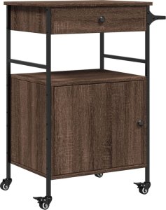 vidaXL Wózek kuchenny, brązowy dąb, 56x43x89,5 cm 2