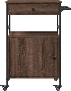 vidaXL Wózek kuchenny, brązowy dąb, 56x43x89,5 cm 9