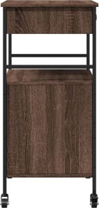 vidaXL Wózek kuchenny, brązowy dąb, 56x43x89,5 cm 10