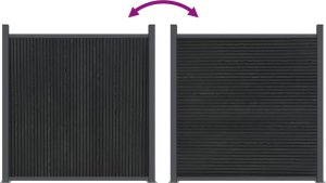 vidaXL Panel ogrodzeniowy, szary, 173x186 cm, WPC 8