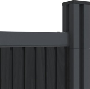 vidaXL Panel ogrodzeniowy, szary, 173x186 cm, WPC 9