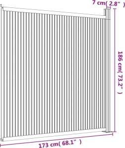 vidaXL Panel ogrodzeniowy, szary, 173x186 cm, WPC 10