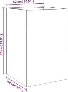 vidaXL Donica srebrna 52x48x75 cm galwanizowana stal 10