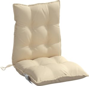 vidaXL Poduszki na krzesła z niskim oparciem, 6 szt., beżowe 5