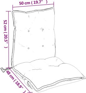 vidaXL Poduszki na krzesła z niskim oparciem, 6 szt., beżowe 10