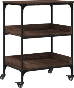 vidaXL Wózek kuchenny, brązowy dąb, 60x41x80,5 cm 2