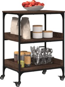 vidaXL Wózek kuchenny, brązowy dąb, 60x41x80,5 cm 5