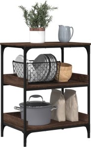 vidaXL Wózek kuchenny, brązowy dąb, 60x41x80,5 cm 6