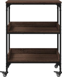 vidaXL Wózek kuchenny, brązowy dąb, 60x41x80,5 cm 7