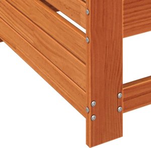 vidaXL Siedzisko ogrodowe z podłokietnikiem i poduszką, woskowy brąz 7