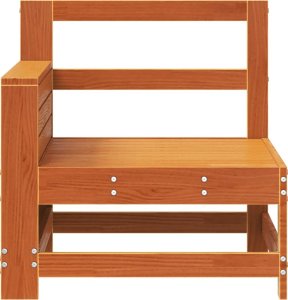 vidaXL Siedzisko ogrodowe z podłokietnikiem, woskowy brąz, 69x62x70,5 4