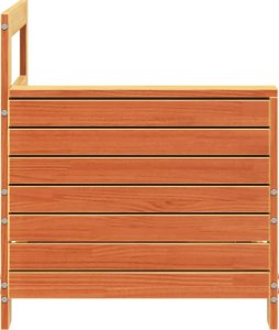 vidaXL Siedzisko ogrodowe z podłokietnikiem, woskowy brąz, 69x62x70,5 5