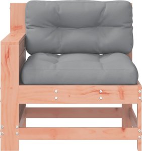 vidaXL Siedzisko ogrodowe z podłokietnikiem i poduszką, daglezjowe 4