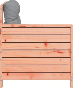 vidaXL Siedzisko ogrodowe z podłokietnikiem i poduszką, daglezjowe 5