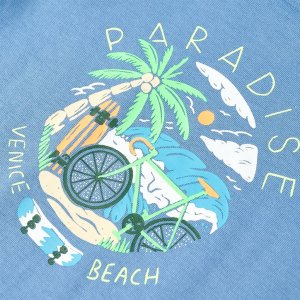 vidaXL Koszulka dziecięca, kolor średni niebieski, 140 4