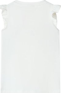 vidaXL Koszulka dziecięca z krótkimi rękawami, ecru, 128 2