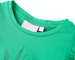 vidaXL Koszulka dziecięca, zielona, 116 3