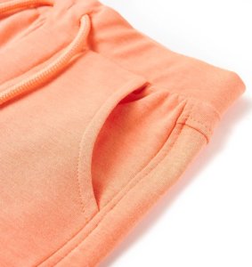 vidaXL Szorty dziecięce ze sznurkiem ściągającym, neonowy pomarańcz, 128 4