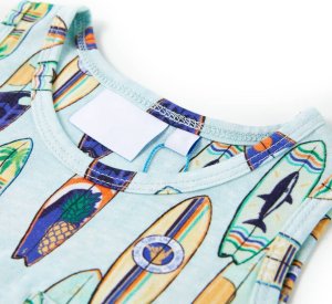 vidaXL Dziecięca koszulka bez rękawów, jasnoniebieski melanż, 140 3