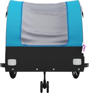 vidaXL Przyczepka rowerowa, czarno-niebieska, 45 kg, żelazo 6