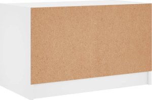 vidaXL Szafka TV ze szklanymi drzwiami, biała, 68x37x42 cm 8