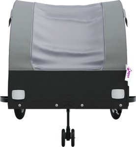 vidaXL Przyczepka rowerowa, czarno-szara, 45 kg, żelazo 6