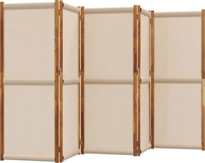 vidaXL Parawan 5-panelowy, taupe, 350x180 cm 3