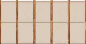 vidaXL Parawan 5-panelowy, taupe, 350x180 cm 4