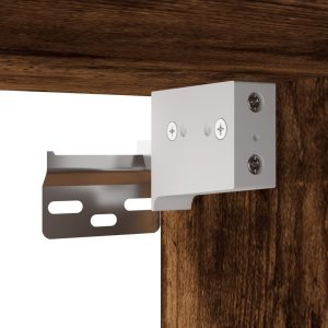 vidaXL Szafka łazienkowa z lustrem i LED, opalany dąb, 80x12x45, akryl 11