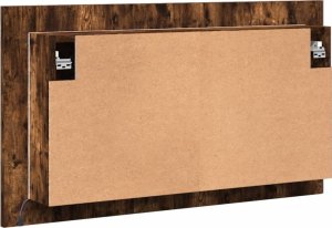 vidaXL Szafka łazienkowa z lustrem i LED, opalany dąb, 80x12x45, akryl 9