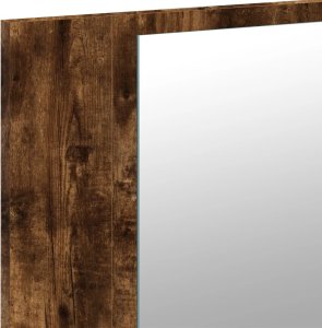 vidaXL Szafka łazienkowa z lustrem i LED, opalany dąb, 80x12x45, akryl 10