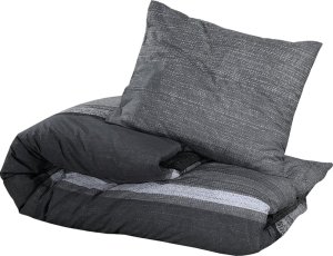 vidaXL Zestaw pościeli, ciemnoszary, 155x220 cm, bawełna 3