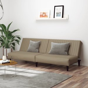 vidaXL 2-osobowa sofa, cappuccino, sztuczna skóra 1