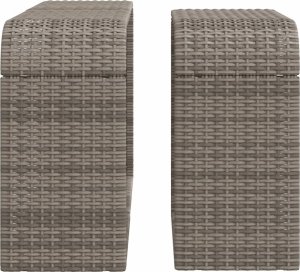 Szafa ogrodowa vidaXL Szafki, 2 szt., szare, polirattan 5