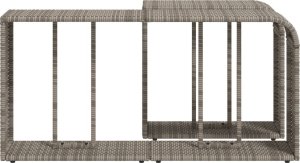 Szafa ogrodowa vidaXL Szafki, 2 szt., szare, polirattan 6