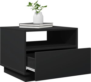 vidaXL Stolik kawowy z oświetleniem LED, czarny, 50x49x40 cm 6