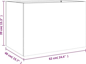 vidaXL Donica srebrna 62x40x39 cm galwanizowana stal 9