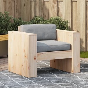 vidaXL Fotel ogrodowy, 79x60x62 cm, lite drewno sosnowe 1