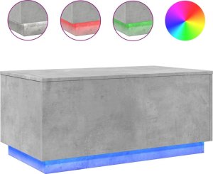 vidaXL Stolik kawowy z oświetleniem LED, szarość betonu, 90x50x40 cm 2