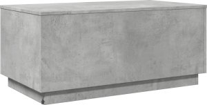 vidaXL Stolik kawowy z oświetleniem LED, szarość betonu, 90x50x40 cm 9