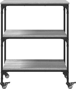 vidaXL Wózek kuchenny, szary dąb sonoma, 60x41x76 cm 7